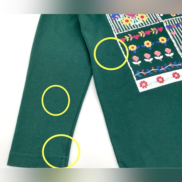 GUC VTG Joggles “Ugly Sweater”, Valentine’s Day Floral Hearts Top in Green 14 - Picture 7 of 11